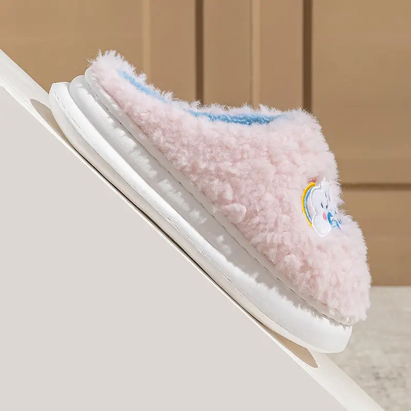 2025 Warm Cotton Fluffy Slippers for Women Men - Image 10