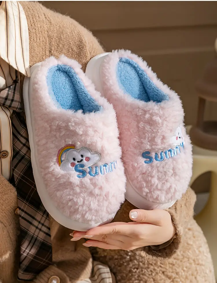 2025 Warm Cotton Fluffy Slippers for Women Men — feature 21