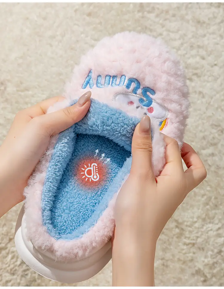 2025 Warm Cotton Fluffy Slippers for Women Men — feature 8