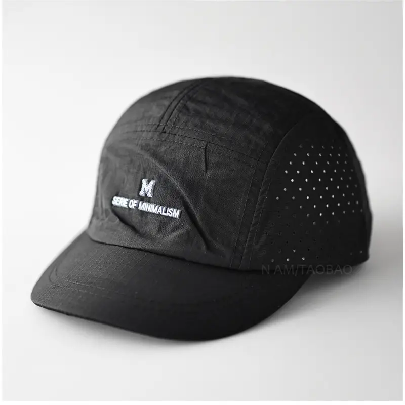 Black Offset Letter Baseball Cap Unisex Quick-Dry Sunshade - Image 8