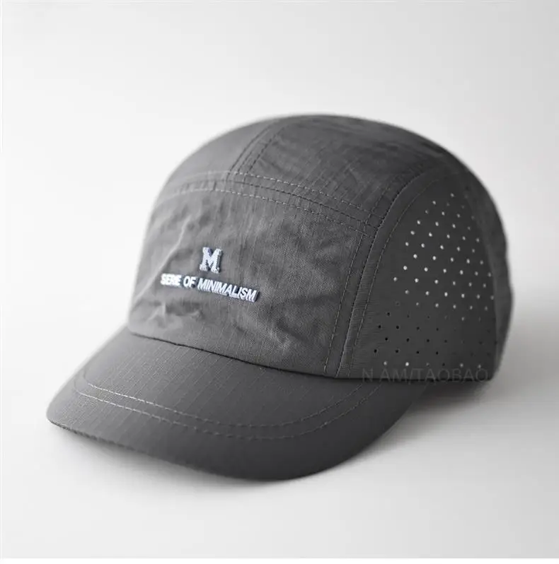 Black Offset Letter Baseball Cap Unisex Quick-Dry Sunshade — feature 2