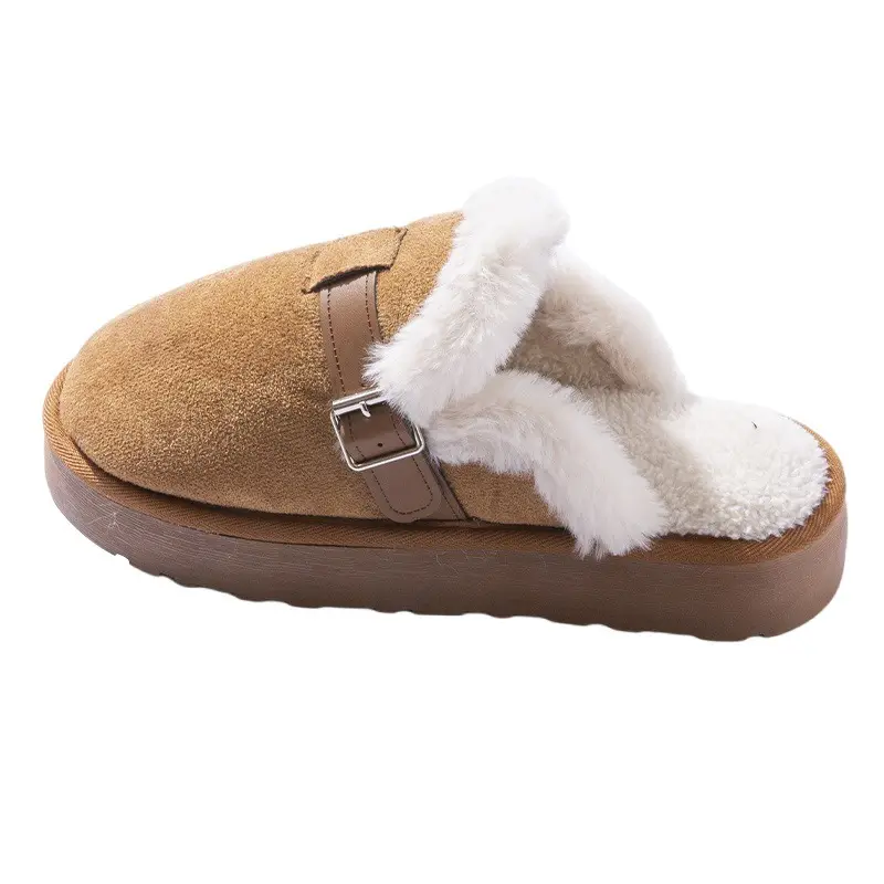 Women Winter Fleece Lined Lamb Wool Slippers Hot Trend - Image 8