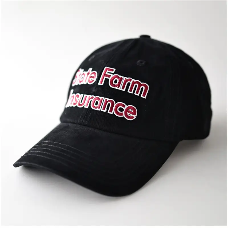 State Form Insurance Letter Embroidered Cap