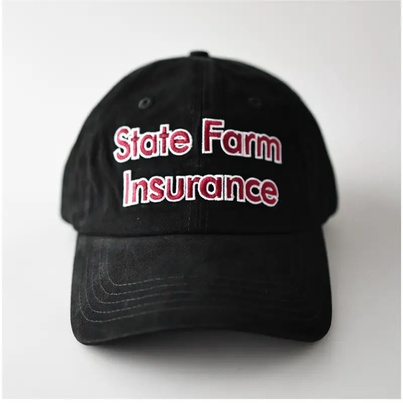 State Form Insurance Letter Embroidered Cap