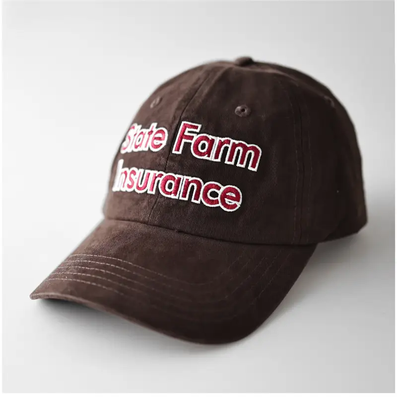 State Form Insurance Letter Embroidered Cap