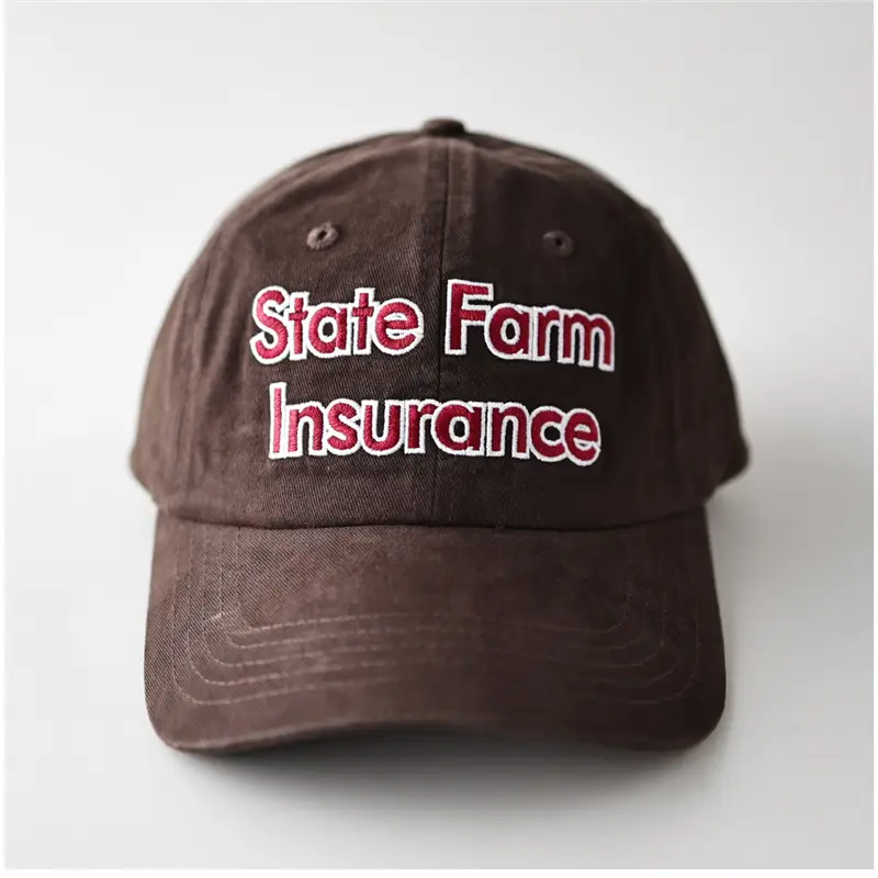 State Form Insurance Letter Embroidered Cap