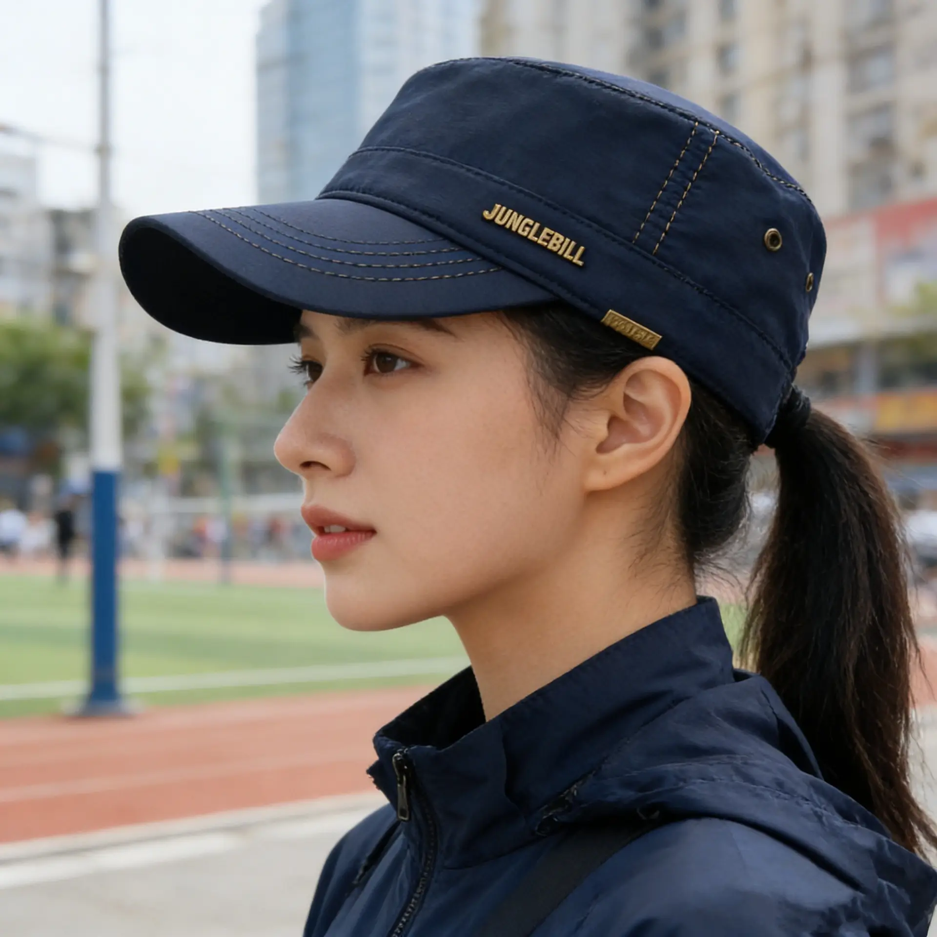 Jungle Bill Black Flat Cap Outdoor Sports Sun Hat - Image 7