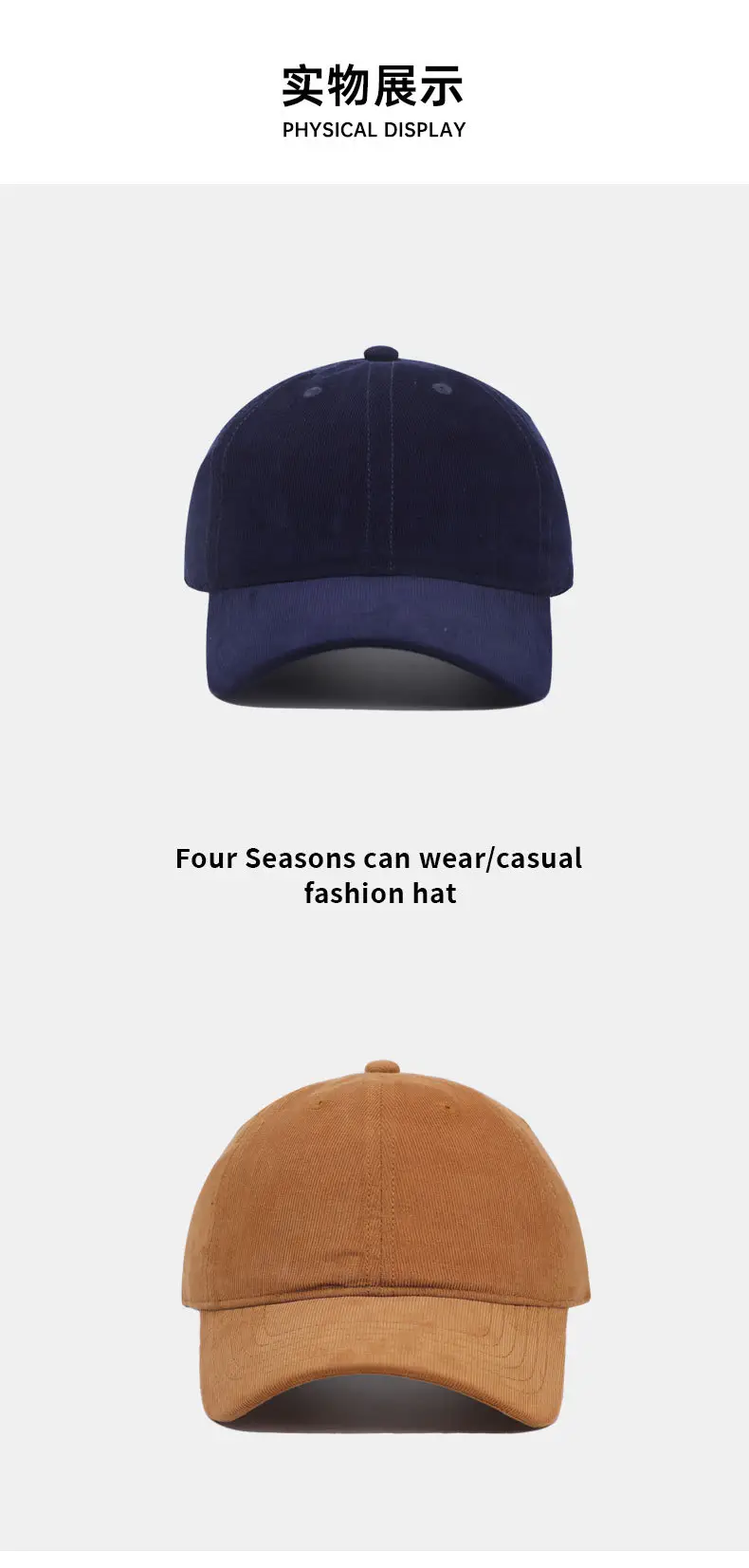 Purple Soft Cotton Baseball Cap for Women Men — feature 11