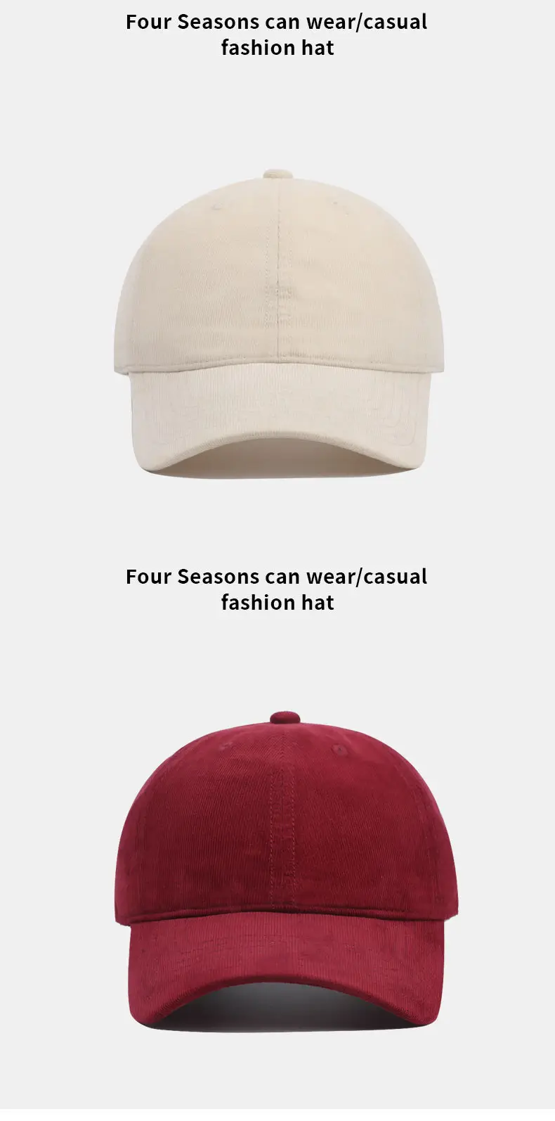 Purple Soft Cotton Baseball Cap for Women Men — feature 13