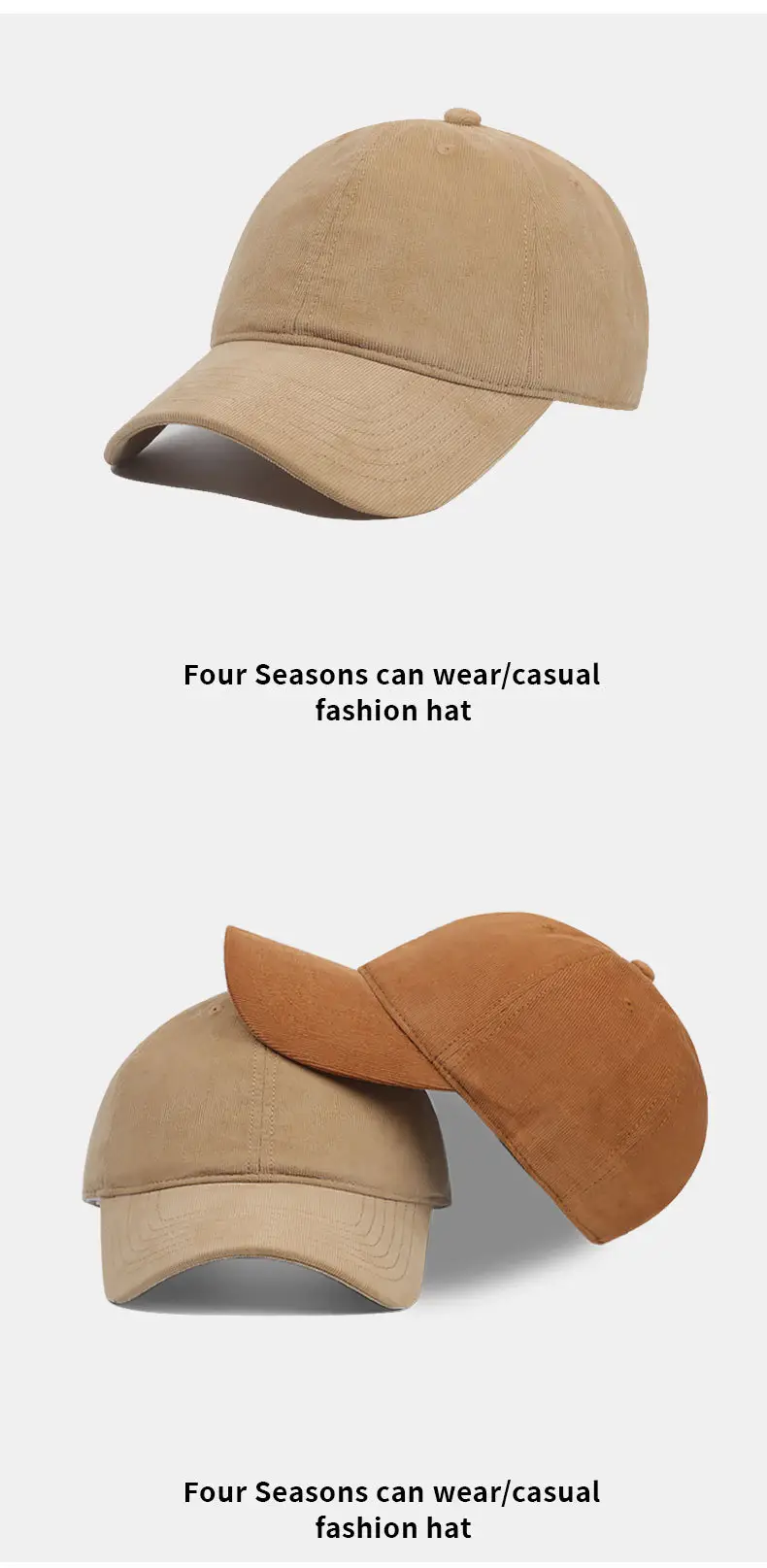 Purple Soft Cotton Baseball Cap for Women Men — feature 15