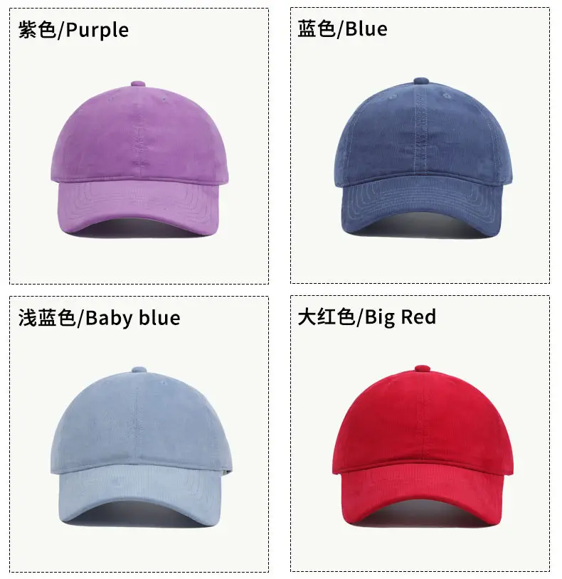Purple Soft Cotton Baseball Cap for Women Men — feature 9