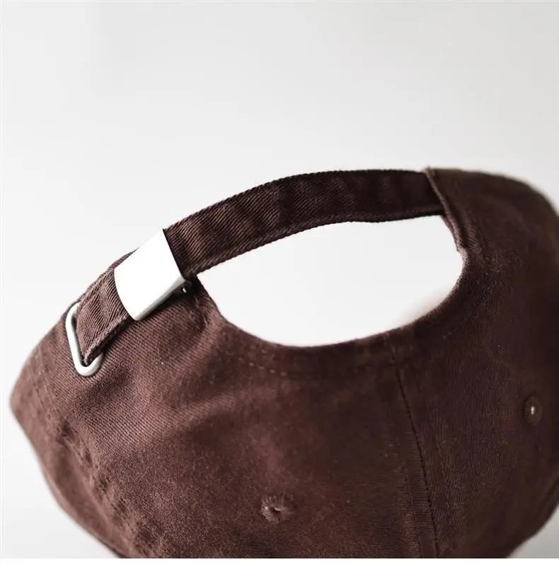Brown Floral Embroidered Baseball Cap Unisex All Season — feature 8