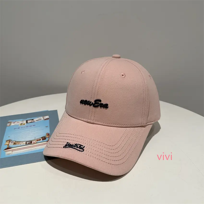 Men Navy Blue Duckbill Cap with "New Era" & "Vivi" Logo - Image 5