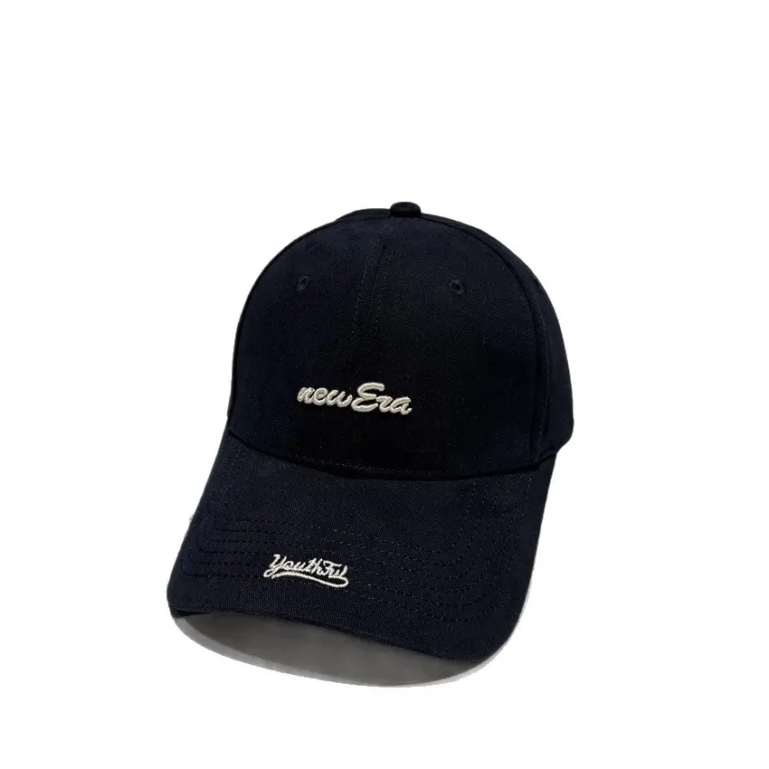 Men Navy Blue Duckbill Cap with "New Era" & "Vivi" Logo - Image 11