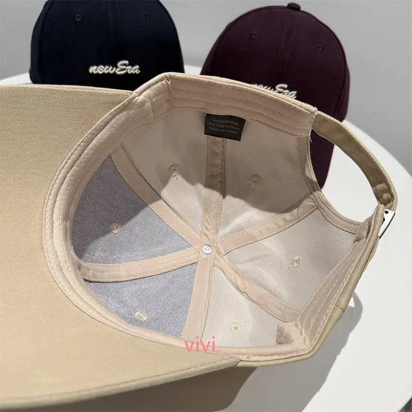 Men Navy Blue Duckbill Cap with "New Era" & "Vivi" Logo — feature 3