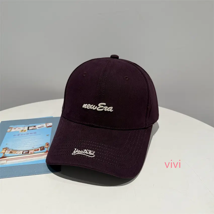 Men Navy Blue Duckbill Cap with "New Era" & "Vivi" Logo - Image 6