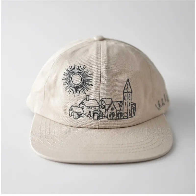 Korean Style Embroidered Sun & Mosque Cap for Men Women - Image 6