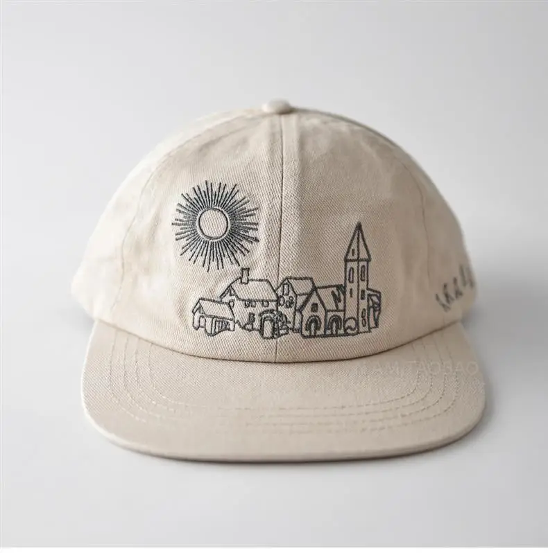 Korean Style Embroidered Sun & Mosque Cap for Men Women — feature 1