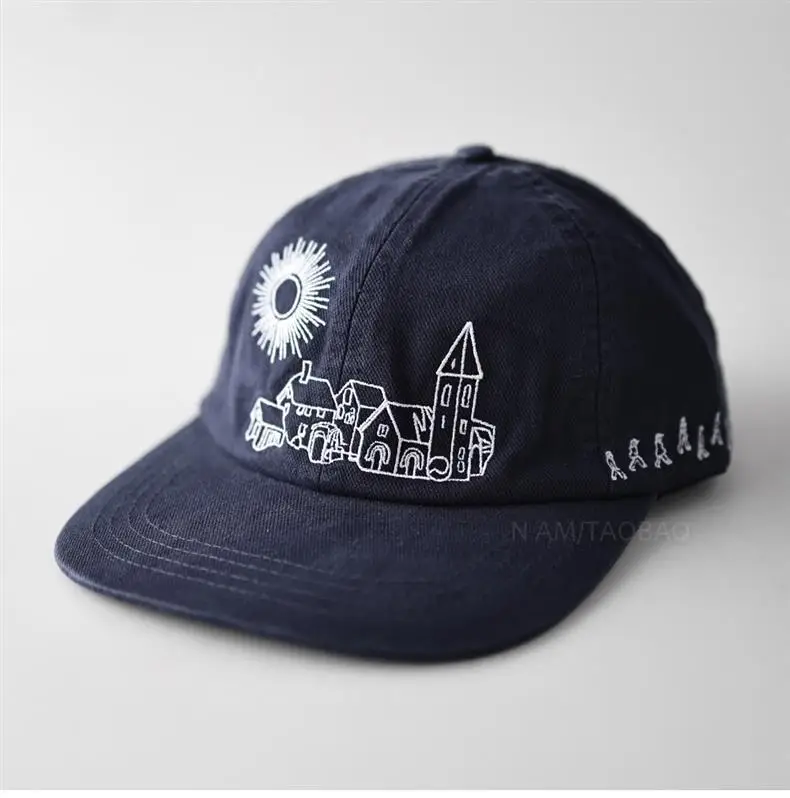 Korean Style Embroidered Sun & Mosque Cap for Men Women — feature 2