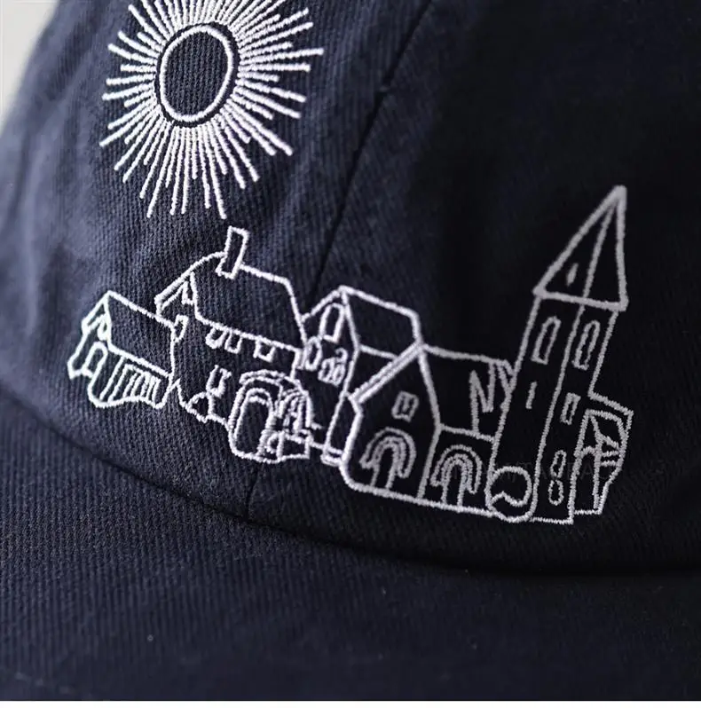 Korean Style Embroidered Sun & Mosque Cap for Men Women — feature 7