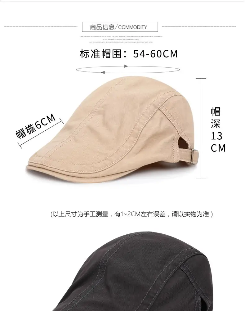 Vintage Solid Color Artist Beret Unisex Fashion Literary Casual Newsboy Cap British Style Forward Cap Trendy — feature 1