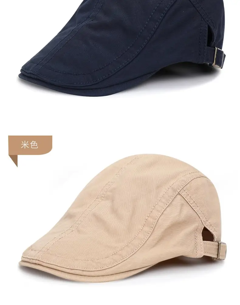 Vintage Solid Color Artist Beret Unisex Fashion Literary Casual Newsboy Cap British Style Forward Cap Trendy — feature 4