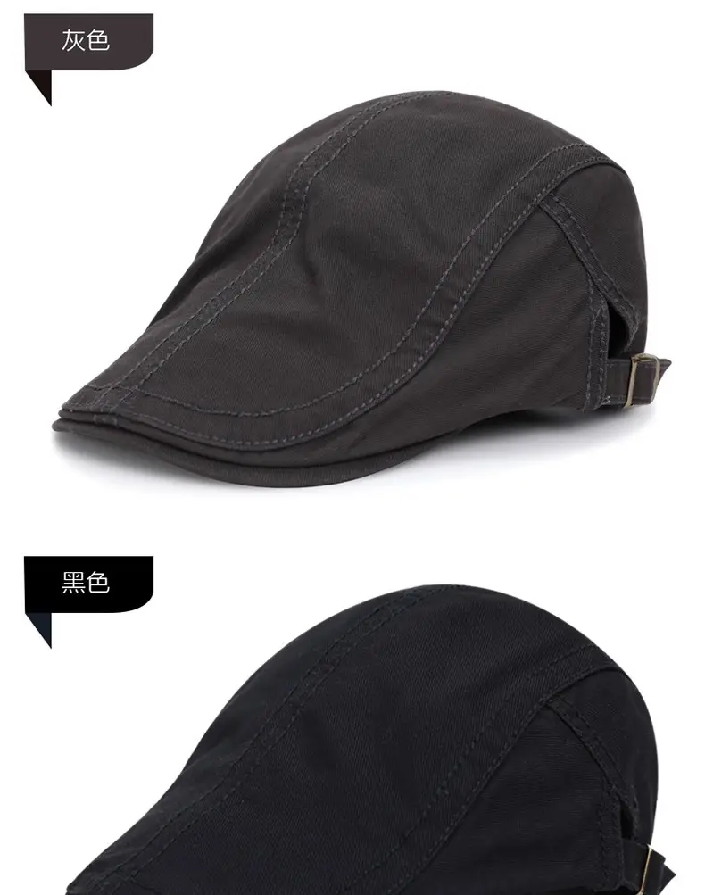 Vintage Solid Color Artist Beret Unisex Fashion Literary Casual Newsboy Cap British Style Forward Cap Trendy — feature 5