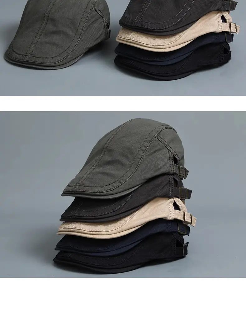 Vintage Solid Color Artist Beret Unisex Fashion Literary Casual Newsboy Cap British Style Forward Cap Trendy — feature 7