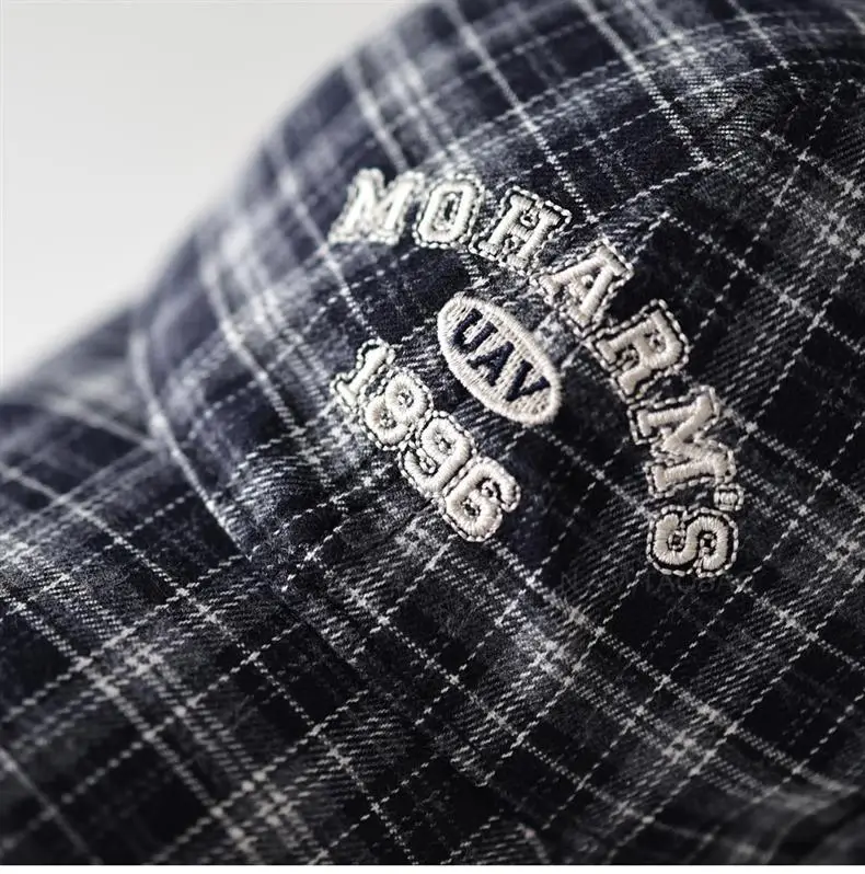 Men Plaid Letter Embroidered Baseball Cap — feature 11