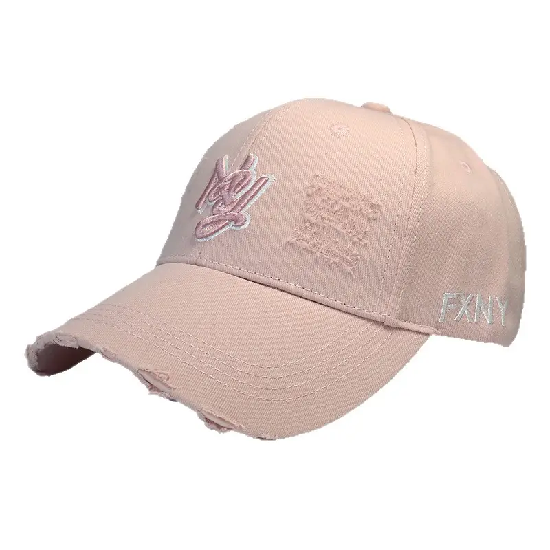 Pink Distressed Duckbill Cap for Men Women Baseball Cap - Image 13
