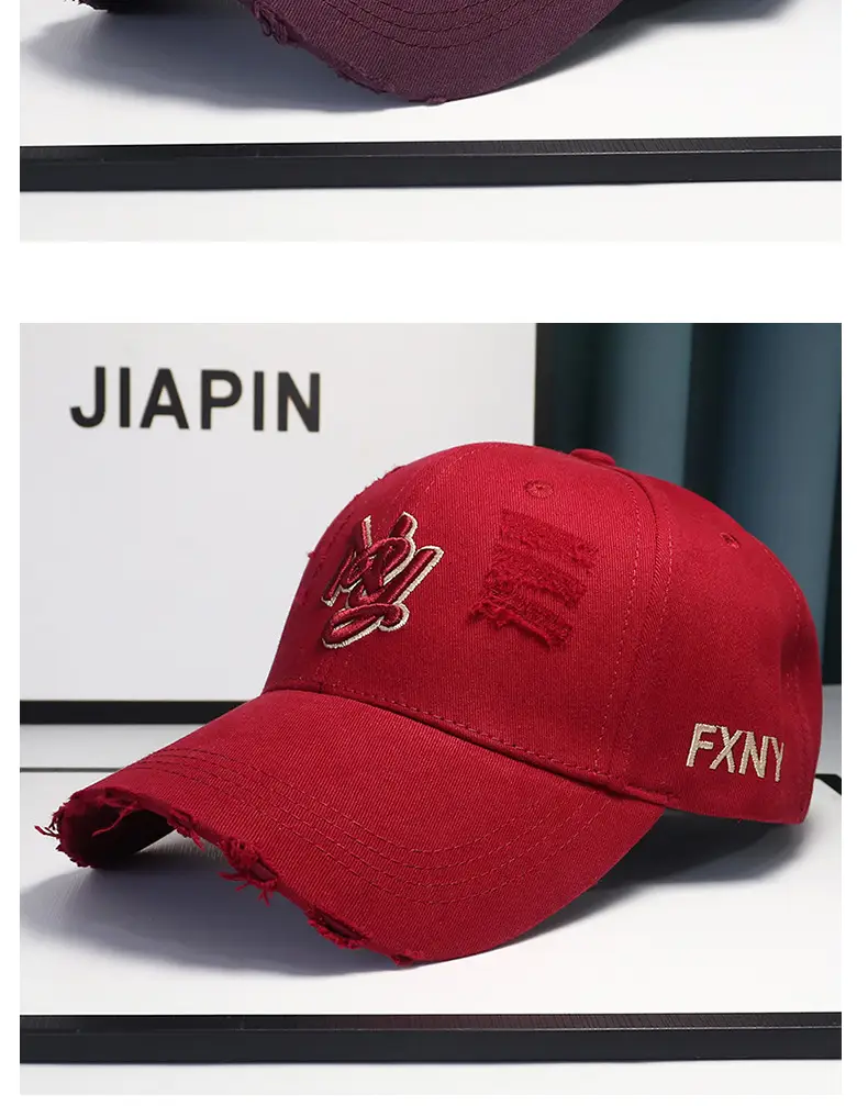 Pink Distressed Duckbill Cap for Men Women Baseball Cap — feature 10