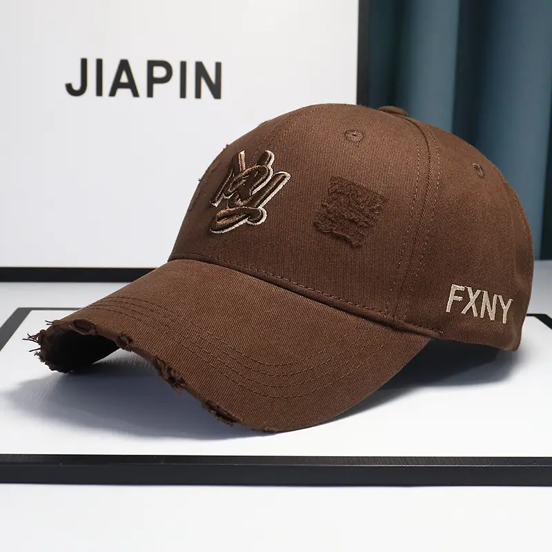 Pink Distressed Duckbill Cap for Men Women Baseball Cap - Image 2