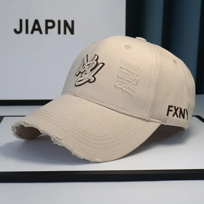 Pink Distressed Duckbill Cap for Men Women Baseball Cap - Image 3