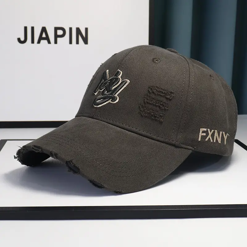Pink Distressed Duckbill Cap for Men Women Baseball Cap - Image 5