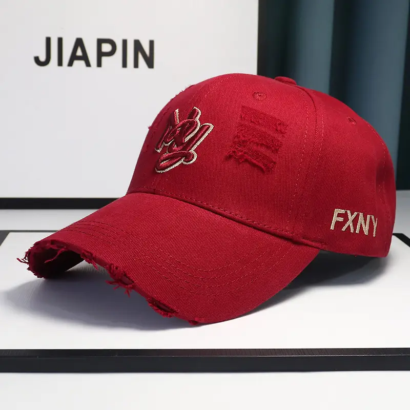 Pink Distressed Duckbill Cap for Men Women Baseball Cap - Image 6