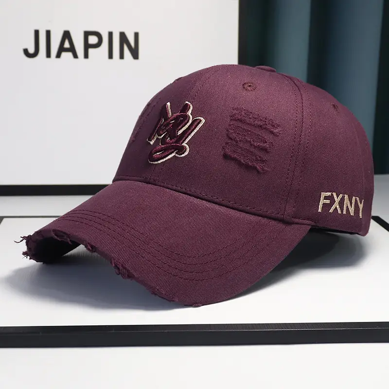 Pink Distressed Duckbill Cap for Men Women Baseball Cap - Image 8