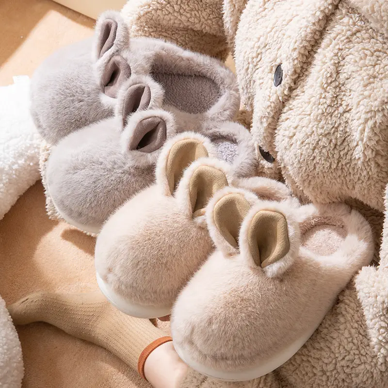 Women Winter Stuffed Cotton Slippers Warm Non-Slip - Image 7