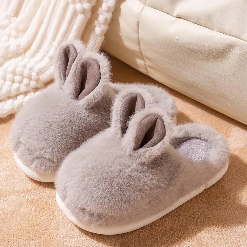 Women Winter Stuffed Cotton Slippers Warm Non-Slip - Image 2
