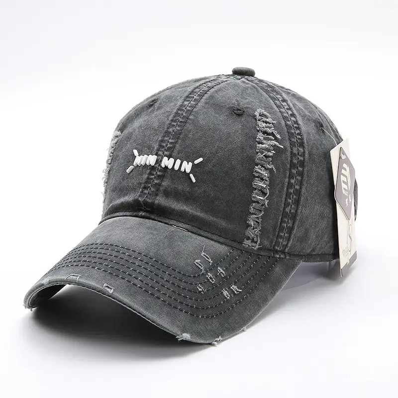 Black Korean Style Letter Baseball Cap for Women - Image 8
