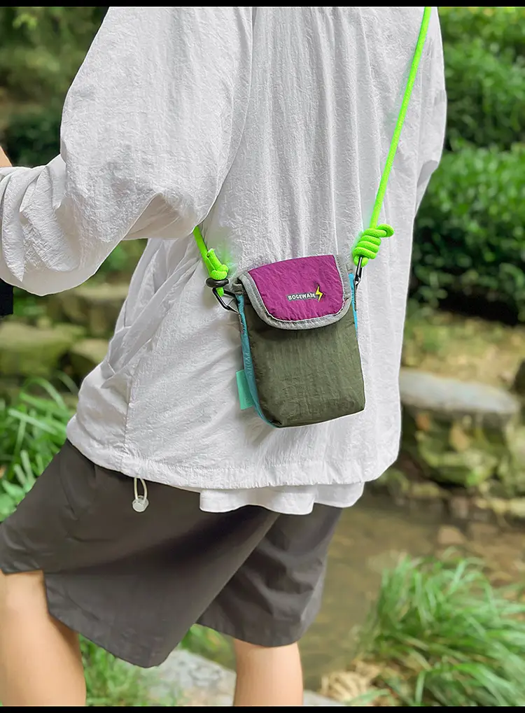 Men's 2-Piece Crossbody & Shoulder Bag Set Contrast Colors — feature 11
