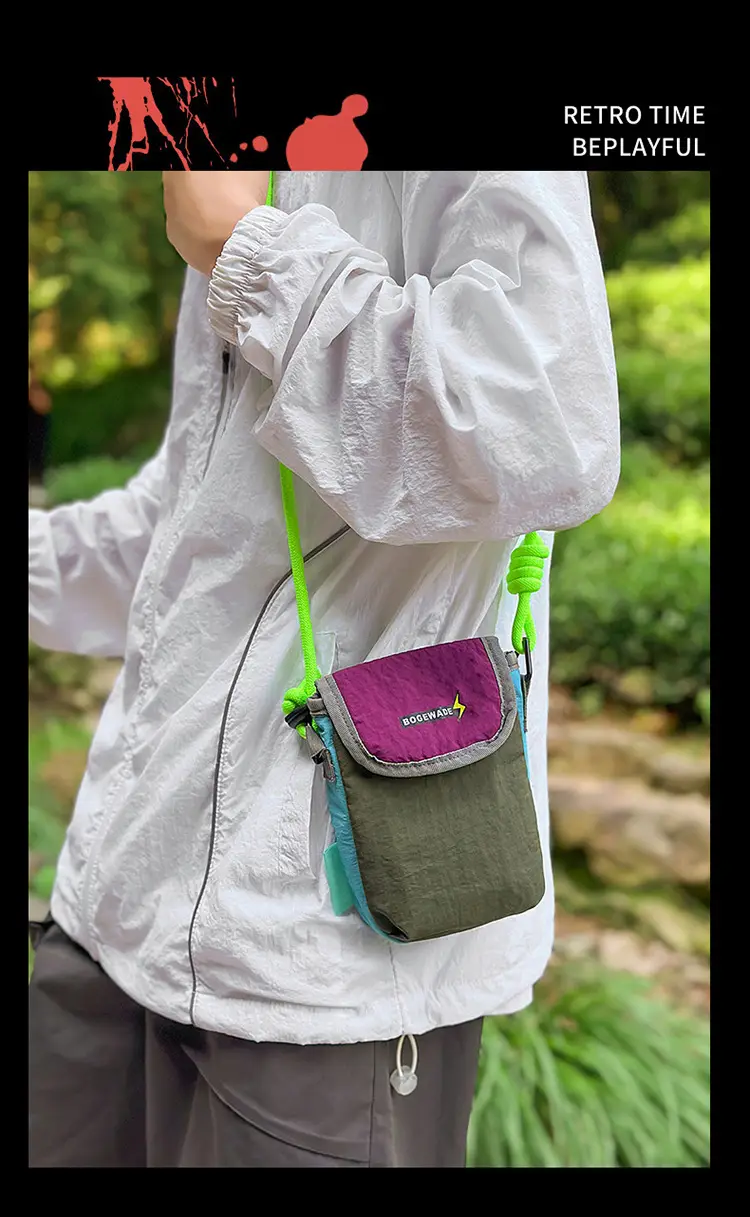 Men's 2-Piece Crossbody & Shoulder Bag Set Contrast Colors — feature 9