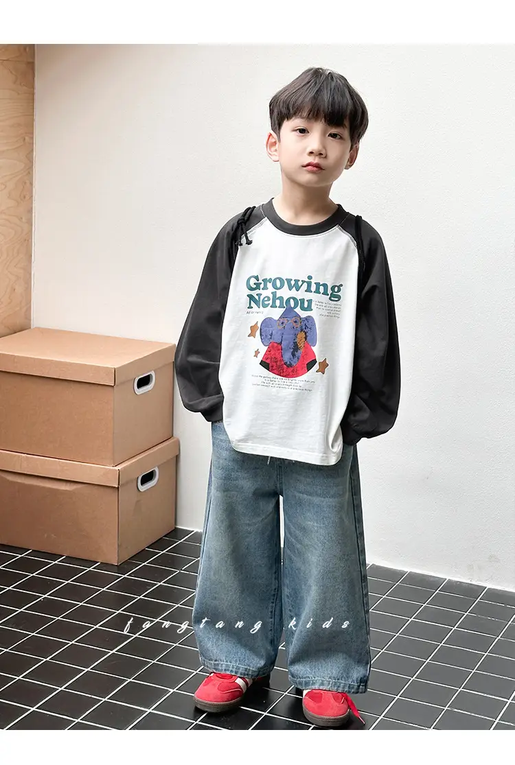 Boys Long Sleeve Cotton T-Shirt Spring 2026 — feature 12