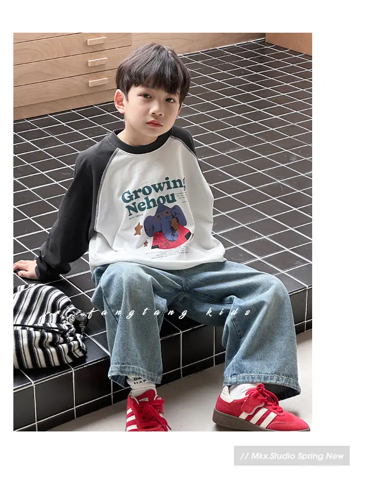Boys Long Sleeve Cotton T-Shirt Spring 2026 — feature 13