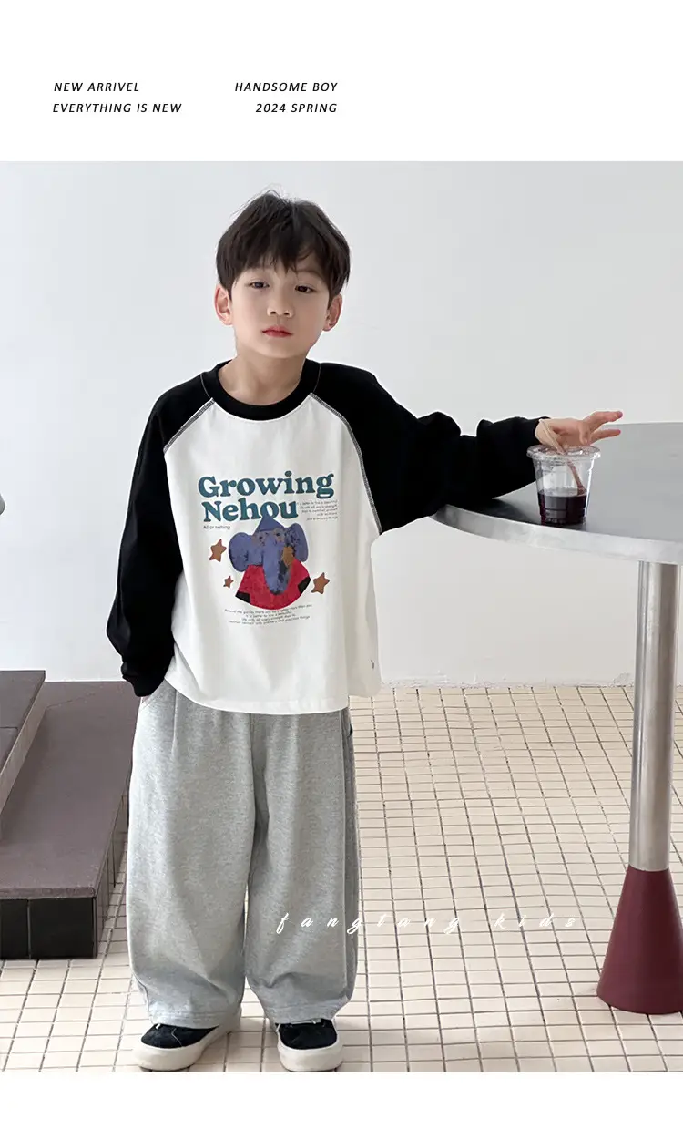 Boys Long Sleeve Cotton T-Shirt Spring 2026 — feature 16