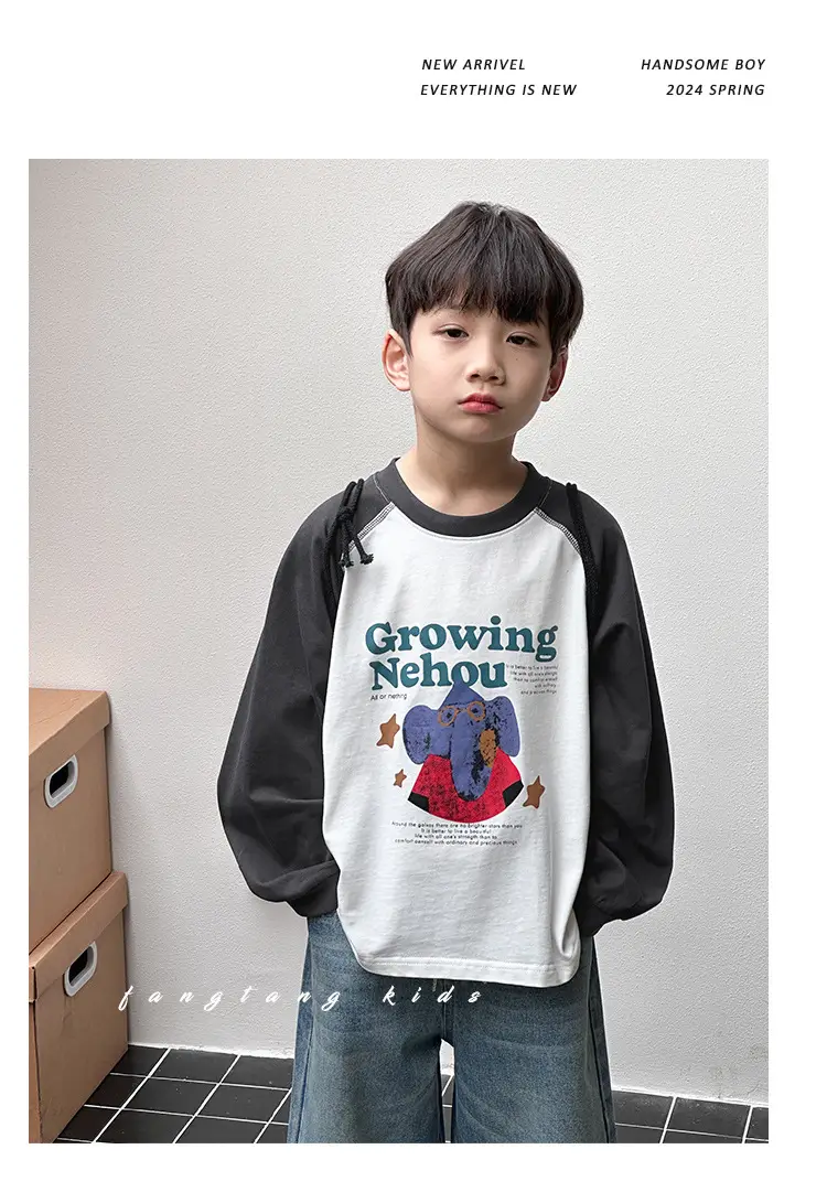 Boys Long Sleeve Cotton T-Shirt Spring 2026 — feature 18