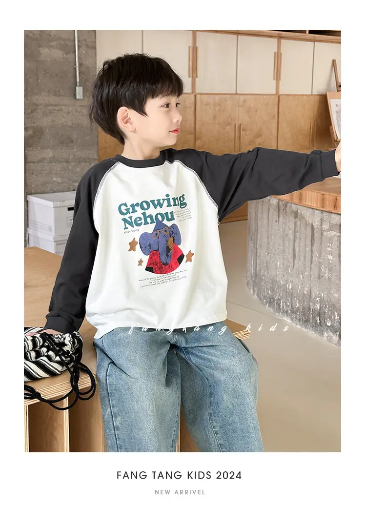 Boys Long Sleeve Cotton T-Shirt Spring 2026 — feature 21