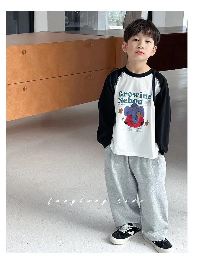 Boys Long Sleeve Cotton T-Shirt Spring 2026 — feature 23
