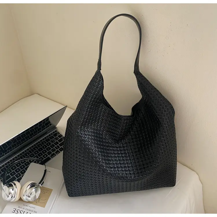 2025 Summer Large Capacity Women's Tote Bag Brown Leather — feature 26