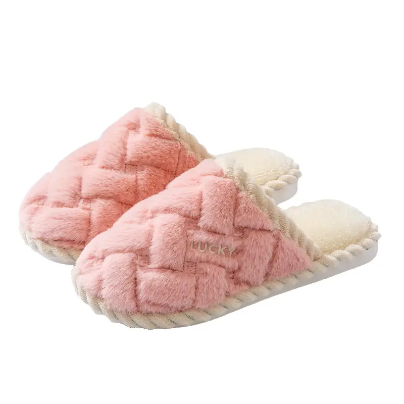Cotton Slippers for Women in Winter, Spring & Fall, Indoor, Warm, Non-Slip, Home, Cixi, Winter Couple, Plush, Men - Image 6