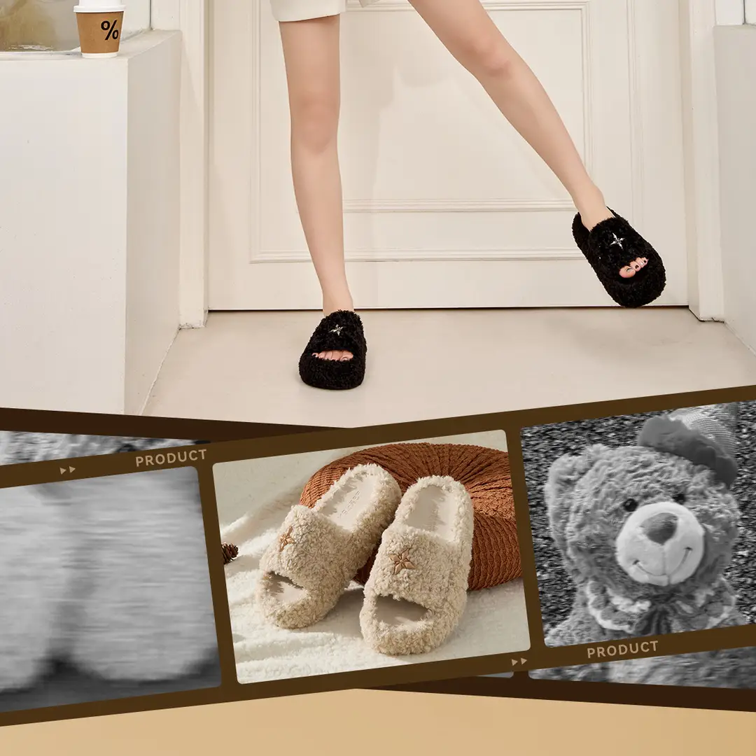Furry Slippers for Women's Outer Wear 2025 New Indoor Home Winter Internet Celebrity Thick-Soled Furry Plush Shoes Autumn and Winter — feature 3